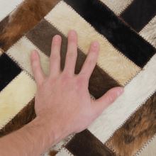 Luxusní koberec, pravá kůže, 70x140, KŮŽE TYP 2