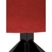 Otočné designové jídelní křesílko HC-993 RED2 látka červená, kov černý matný lak