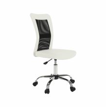 Kancelářská židle IDOR NEW ekokůže bílá, síťovina černá