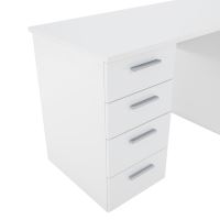 Psací stůl EUSTACH 137 cm, matná bílá (10)