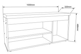 Botník CIAO 100 cm, lamino matná bílá (1)
