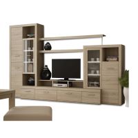 Obývací stěna ATLANTIS new 312 cm, dub sonoma (2)
