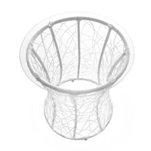 Příruční stolek SALMAR NEW umělý ratan bílý, sklo tvrzené