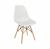 Jídelní židle CINKLA 3 new, plast bílý, podnož buk, kov černý, VÝPRODEJ 1 kus