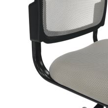 Dětská otočná židle RAMIZA síťovina šedá, plast černý