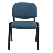 Kancelářská konferenční židle ISO 2 NEW látka tmavě modrá, kov černý lak