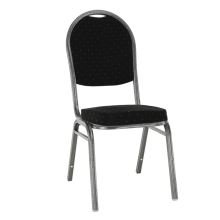 Židle JEFF 3 NEW stohovatelná, látka černá, šedý kladívkový rám