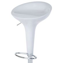 Barová židle AUB-9002 WT plast bílý/chrom