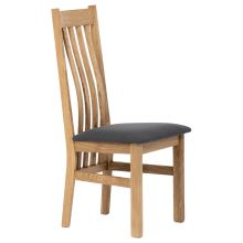 Dřevěná jídelní židle C-2100 GREY2 látka antracitově šedá, masiv dub přírodní