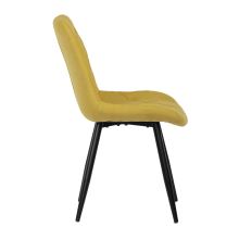 Jídelní židle CT-382 YEL2 látka žlutá, kov černý lak mat