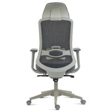 Kancelářská židle KA-V321 GREY látka šedá, síťovina černá, 4D područky