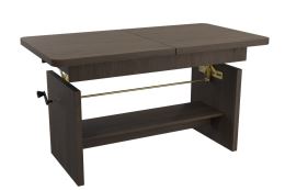 Konferenční a jídelní stůl MOJMÍR rozkládací 116-156x62 cm, výška 59-70 cm, jasan tmavý (2)