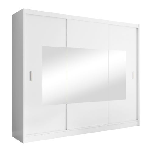 Skříň s posuvnými dveřmi MADRYT 250 cm, bílá