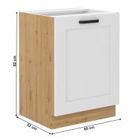 Spodní skříňka, bílá/dub artisan, LULA 60 D 1F BB (3)