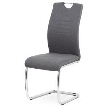 Jídelní židle DCL-405 GREY2 látka a ekokůže šedá, chrom
