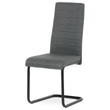 Jídelní židle DCL-401 GREY2 látka šedá, kov černý lak mat