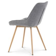 Jídelní židle CT-394 GREY2 látka šedá, kov 3D dekor dub
