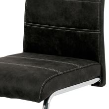 Jídelní židle HC-483 BK3 látka Cowboy černá, kov chrom