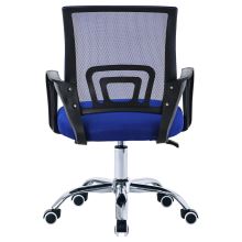 Kancelářská židle KA-L103 BLUE síťovina a látka modrá, plast černý, kov chrom