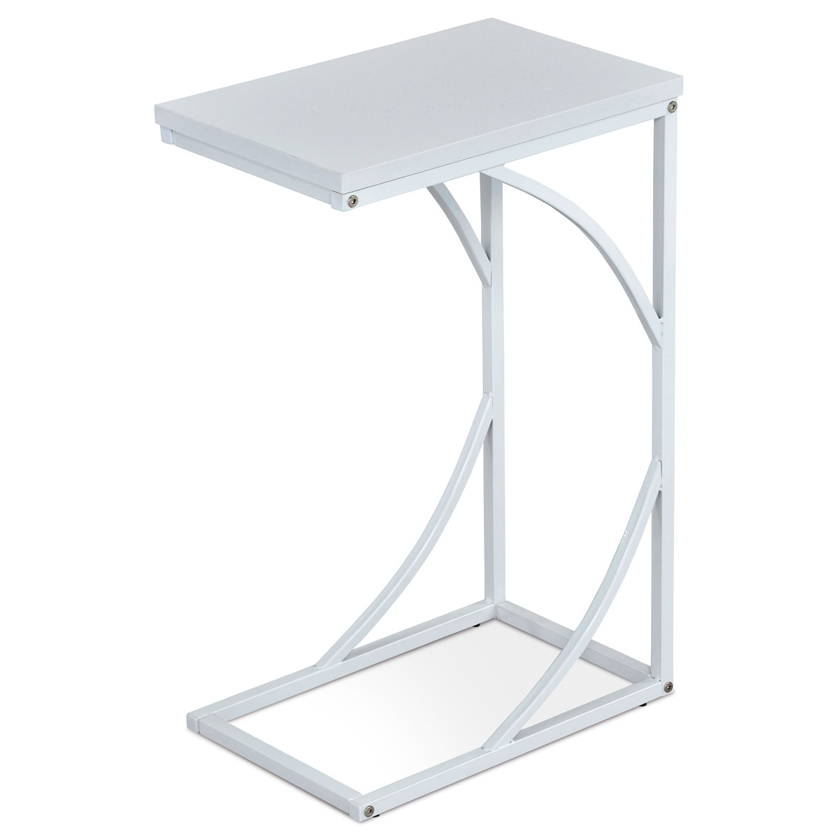 Přístavný stolek 84056-14 WT lamino bílé, kov bílý mat