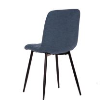 Jídelní židle CT-283 BLUE2 látka modrá, kov černý lak mat