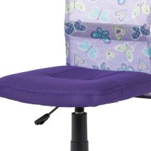Dětská otočná židle KA-2325 PUR síťovina a síťovaná látka fialová