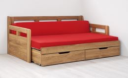 Rozkládací postel TANDEM HARMONY masiv 80-160x200 cm, český výrobek