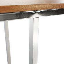 Konzolový stolek v industriálním stylu KORNIS MDF fólie dub, kov chrom