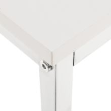 Konzolový stolek v industriálním stylu KORNIS MDF fólie bílá, kov chrom