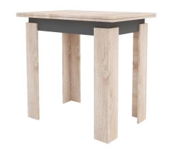 Jídelní stůl rozkládací MANZINI 90x60-120 cm, dub sonoma a šedý antracit