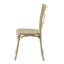 Stohovatelná židle SAVITA plast šedo-hnědý