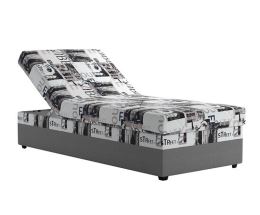 Polohovací válenda EVELÍNA 90x200cm, látka vzor City B05 a Toreno grey-šedá, český výrobek