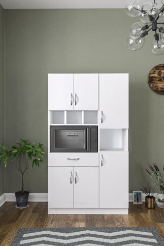 Multifunkční skříň ROIRO 105 cm, lamino matná bílá
