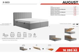 Postel AUGUST R-BED 180x200 cm, bez matrace, český výrobek (1)
