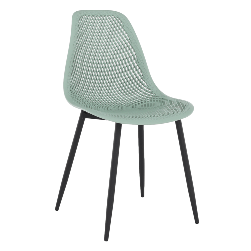 Jídelní židle TEGRA TYP 2 plast zelený, kov černý