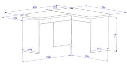 Psací stůl CASPER C013 rohový 150x120 cm, český výrobek (13)