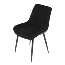 Jídelní židle DCL-218 BK2 látka černá, kov černý lak mat