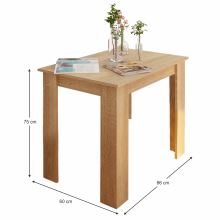 Jídelní stůl TARINIO 86x60 cm, dub sonoma