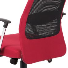Kancelářská židle KA-V206 BOR látka bordó/síťovina černá