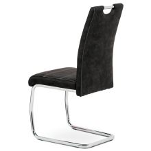 Jídelní židle HC-483 BK3 látka Cowboy černá, kov chrom