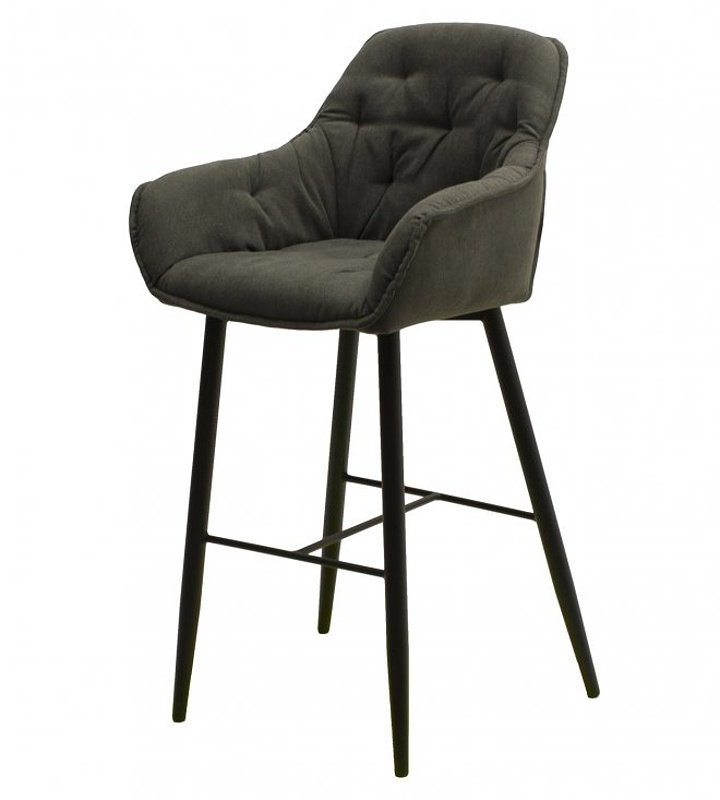 Barová židle Z216 DONA, čalouněný sedák, kov černý matný lak