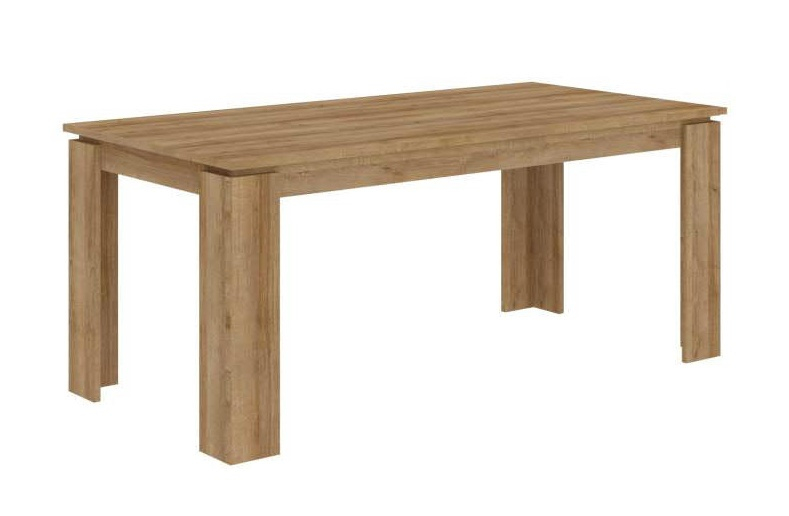 Jídelní stůl MORGA rozkládací 180-220x90 cm, lamino dub riviera