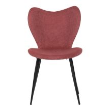 Jídelní židle DCL-1031 RED2 látka červená, kov černý matný lak