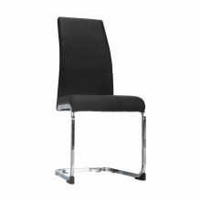 Jídelní židle VATENA ekokůže černá, kov chrom