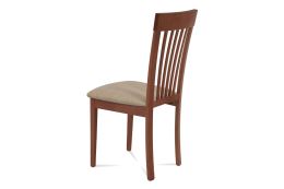 Jídelní židle BC-3950 TR3 masiv buk, barva třešeň, látka krémová, VÝPRODEJ poslední 1 ks