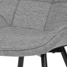 Jídelní židle CT-395 SIL2 látka stříbrná, kov černý matný lak