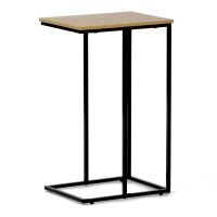 Odkládací stolek CT-G1040 OAK MDF dekor divoký dub, kov černý matný lak (6)