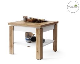 Konferenční stolek LEO rozkládací 65x65-130 cm, dub wotan a bílá