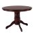 Jídelní kulatý stůl TABLOS průměr 106 cm, MDF a masiv kaučukovník, barva kaštan