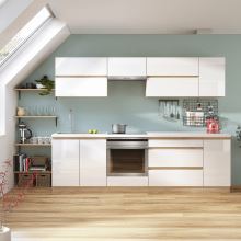 Skříňka horní otevřená 20, dub sonoma, LINE WHITE (5)